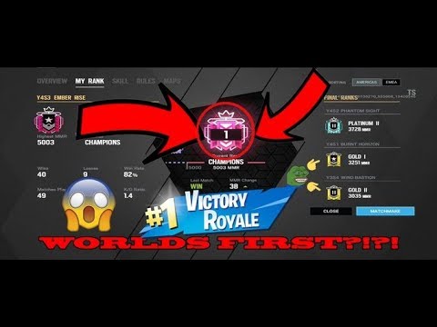 Worlds First Rank 1 Champion - Rainbow Six Siege: Operation Ember Rise