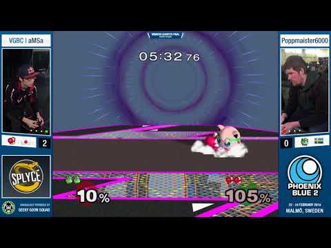 PXB2 - Poppmaister6000 (Jigglypuff) Vs. VGBC | aMSa (Yoshi) - Winners Quarters - Melee Singles