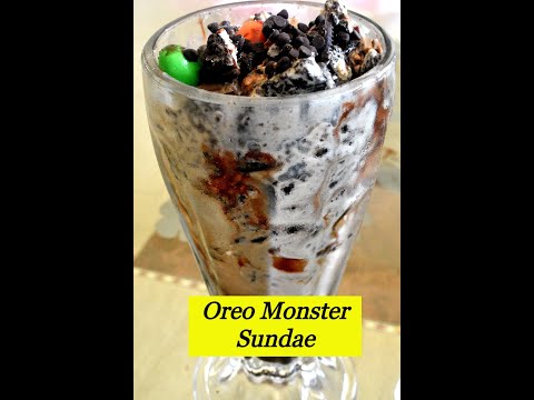 Oreo Monster Sundae (Tamil) | Sundae Icecream | Kids' Favourite | Prepared at home