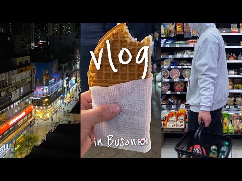 VLOG | Viagem a Busan para um casal recém-casado 🇰🇷 | Tour gastronômico de 1 noite e 2 dias em Nampo-dong 🧇 | Como passar o tempo após a viagem