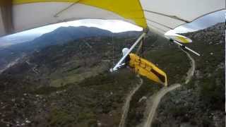 preview picture of video 'AlaDelta- Vuelo en Pedro Bernardo - Hang Gliding'