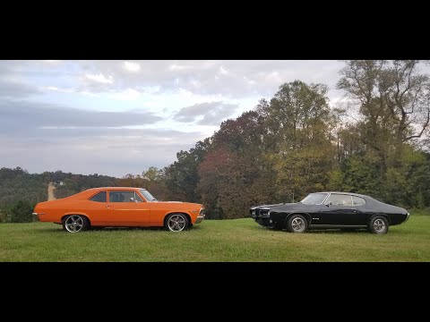 1969 Pontiac GTO vs 1972 Chevy Nova SS Rev Off