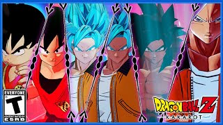 Goku's All Form and Surge Combo Strings Each Form