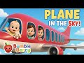 PLANE IN THE SKY ️ Wheels On The Bus Series Airplane Rhyme Bumble Berry Nursery Rhymes
