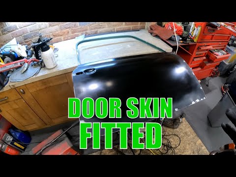 Part 2 Door Skin Replacement - Classic Mini Workshop - Racing Green Pt.59