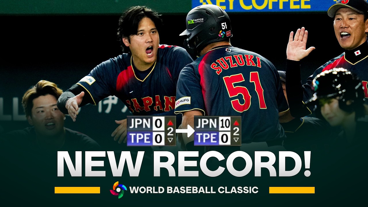 NEW WORLD BASEBALL CLASSIC RECORD! Team Japan scores TEN RUNS in 1 inning! 🇯🇵