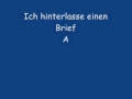 Planlos  Der Brief Lyric