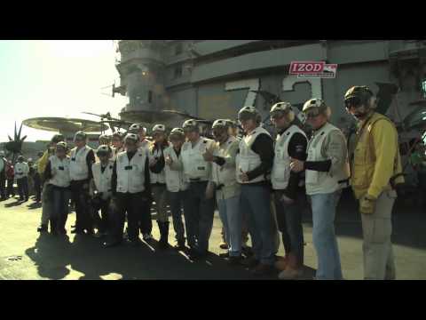 Drivers tour USS Abraham Lincoln