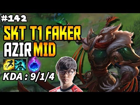 SKT T1 FAKER AZIR vs RYZE - TOP 1 KOREA CHALLENGER