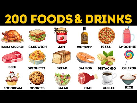 English Vocabulary: 200 Common Food and Drinks Vocabulary | Food and Drinks in English with Pictures