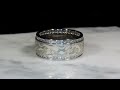 video - Mokume Double Diamond Channel Wedding Band