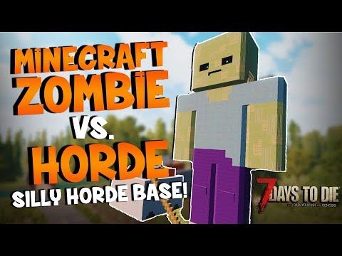 Not-A-Gamer Gaming - Minecraft Zombie vs Zombie Horde | 7 Days To Die | Multiplayer