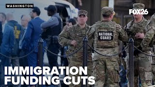 Immigration funding halted after the death of a National Guard member
