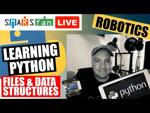 YouTube thumbnail for LEARNING PYTHON, FILES & DATA STRUCTURES, for Raspberry Pi Robots