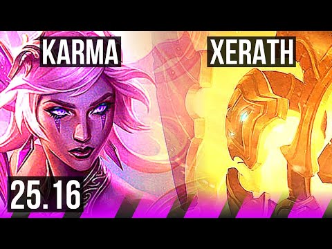 KARMA & Lucian vs XERATH & Jhin (SUP) | 1/1/9 | KR Master | 25.16