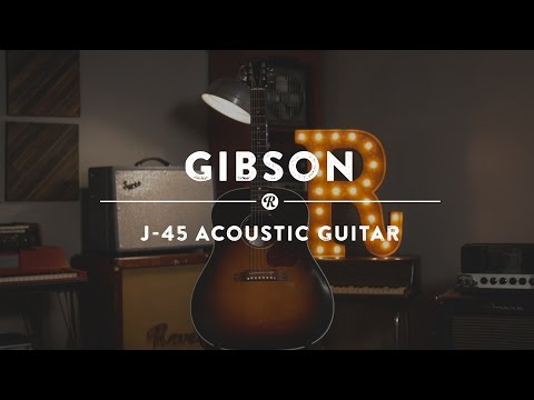 Gibson J-45 Standard Acoustic Guitar, Vintage Sunburst image 8