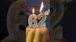 Happy birthday to you | 62 years | Sixty two years | Virtual candles