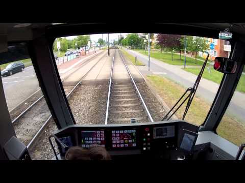 Führerstandmitfahrt in Rostock, Tram Cabride.