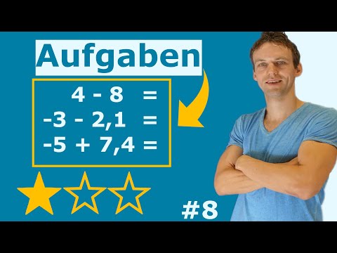Rationale Zahlen addieren und subtrahieren | einfache Aufgaben mit Lösung und Erklärung | #8