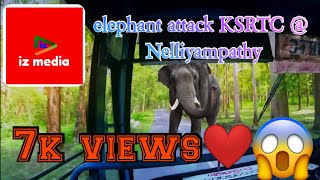 preview picture of video 'Elephant attacks KSRTC in Nelliyampathi'