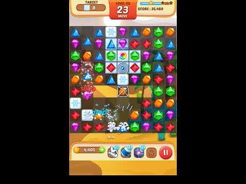 Jewel Match King Level 115 - Walkthrough ( No Booster )