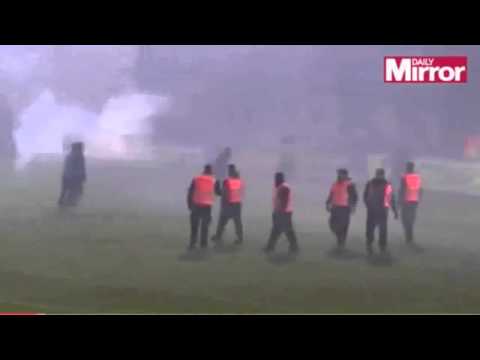 Panathinaikos vs Olympiacos called off following shocking violent scenes