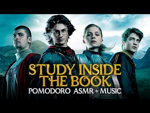 6h Study Session: GOBLET OF FIRE 🏆🔥 Harry Potter Pomodoro, Hogwarts Sounds Study Session