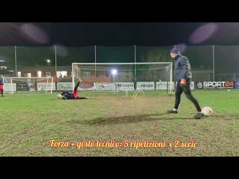 ALLENAMENTO PORTIERI PRIMA SQUADRA AURORA SERIATE.  FORZA APPLICATA IN PORTA 