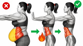 ➜ 30 Min Standing Belly Fat Workout For Women | Burn Love Handles Fast & Transform Your Waistline