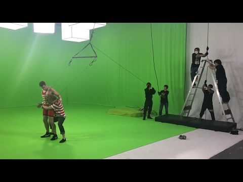 Justin Leeper Wire-Work Stunts: Waistlock Suplex for Commercial