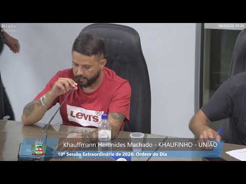 9ª E 10ª SESSÃO EXTRAORDINÁRIA DE 2026 - CÂMARA MUNICIPAL DE WENCESLAU BRAZ/PR