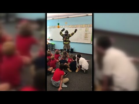 Fire protection with a difference: Stepping firefighter inspires school class