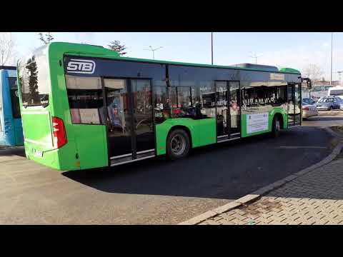 Autobuzul Merecedes Benz Citaro C2 Hybrid #7118(605) plecând din stația Băneasa