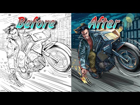 Wolverine Drawing - Happy Color (Marvel)