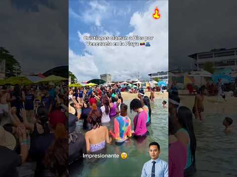 Christians cry out to God for Venezuela on the beach. #God #Christ #Jesus #church #Christians #faith