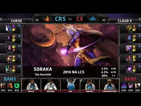 Curse vs Cloud 9 | 2014 NA LCS Spring split S4 W10D1 G4 | CRS vs C9 Week 10 Day 1 full game HD