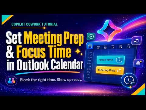 Copilot Cowork: Schedule Meeting Prep Copilot Cowork: Schedule Meeting Prep