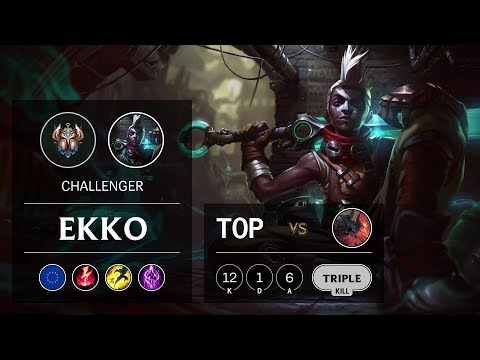 Ekko Top vs Aatrox - EUW Challenger Patch 9.9