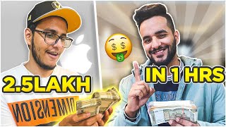 Giving @Triggered Insaan  RS 2,50,000 to spend in 1 HOUR challenge !!