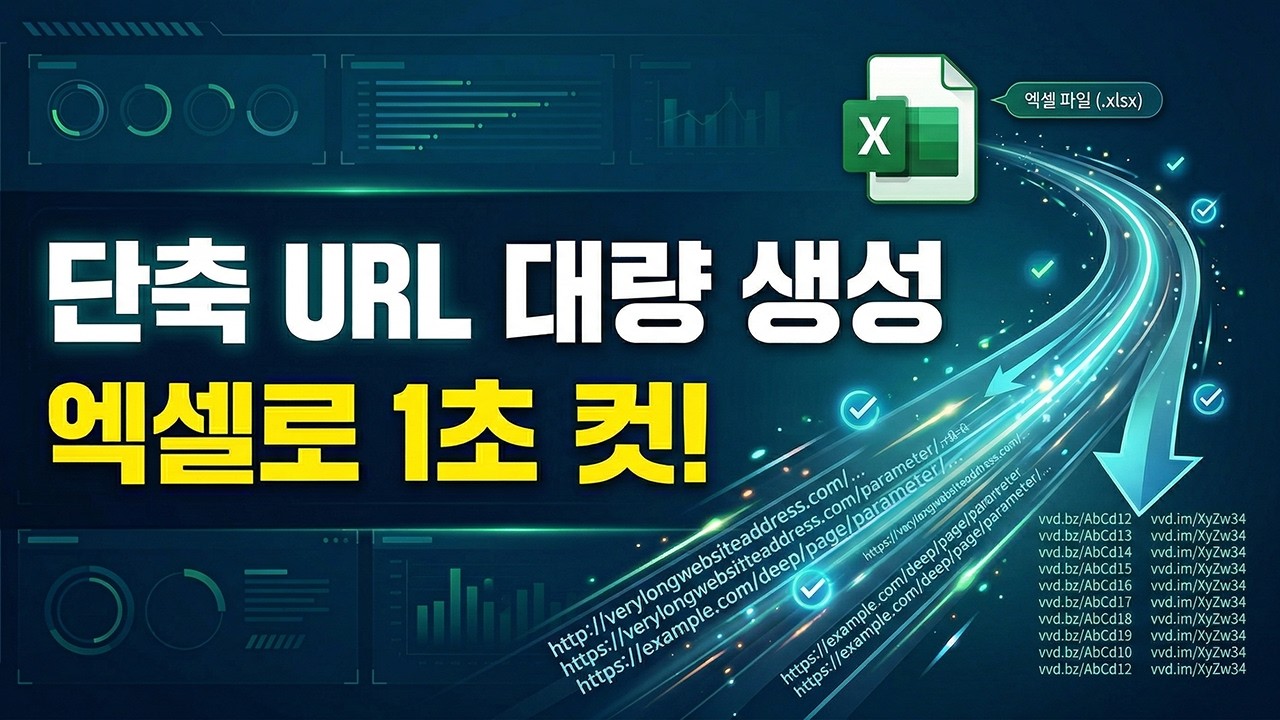 엑셀을 활용한 단축 URL 대량 생성 및 일괄 수정 관리 가이드