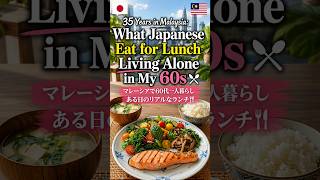 35 Years in Malaysia: What Japanese Eat for Lunch Living Alone in 60s 【マレーシアで60代一人暮らし】#shorts