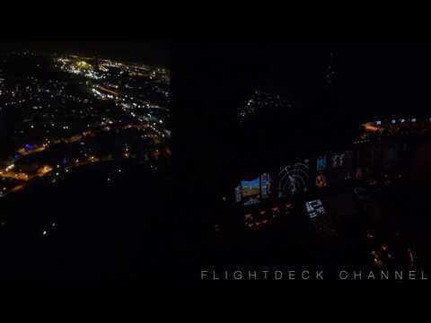 Boeing 737 4K Night Time Circling Approach Rome Ciampino LIRA CIA RWY33 from the Flight Deck