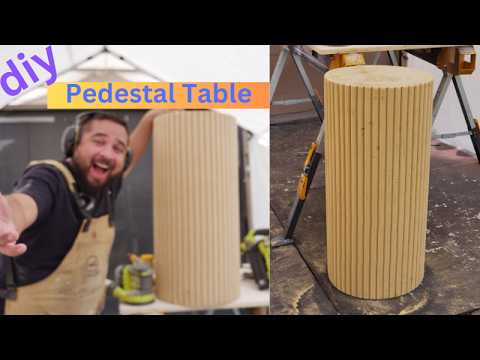 DIY Pedestal Rippled Table