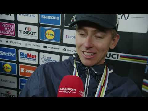 Tadej Pogačar completely empty after the Glasgow UCI World Championships 2023