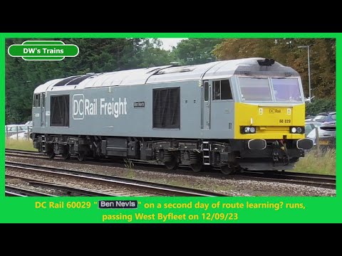DC Rail 60029 "Ben Nevis" on a rare visit to West Byfleet and crossing SWR Desiro's on 12/09/23
