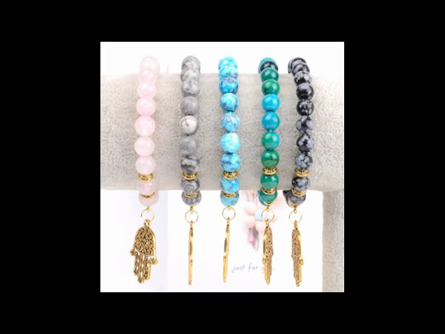 Vídeo relacionado con Aucuu Pulsera De Cristal De Cuarzo Rosa, Pulseras De Piedra Para Mujer, Cadena De Piedra Natural De Unicornio Rosa, Roca De Lava Y Dije De Amor, Con Cuentas De Chakra De Corazón, Regalo De Joyería
