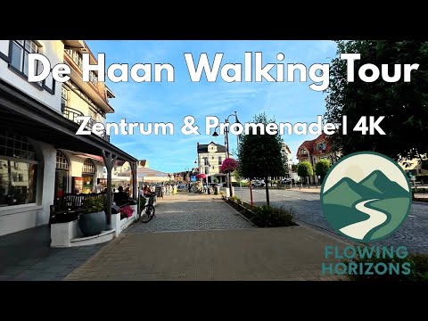 Urban Walk De Haan | Walking Tour Centre & Promenade 🏡🚶 4K🇧🇪