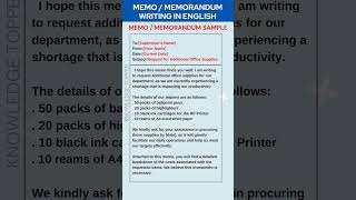 Download lagu Memo Writing in English | Memorandum Writing in English | Memo Format - Sample - Example mp3 Download lagu Memo Writing in English | Memorandum Writing in English | Memo Format - Sample - Example mp3