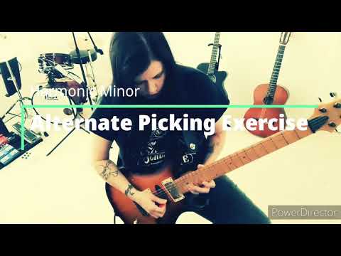 Harmonic Minor Alternate Picking Exercise
