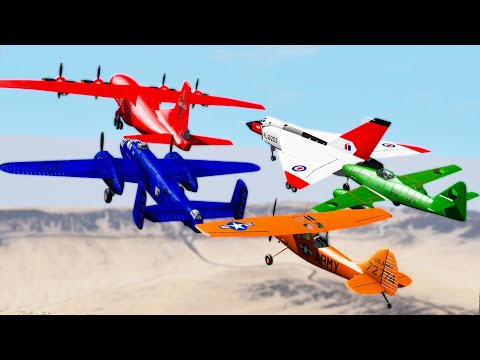 Airplane Fight #1 - Who is better? - Beamng drive